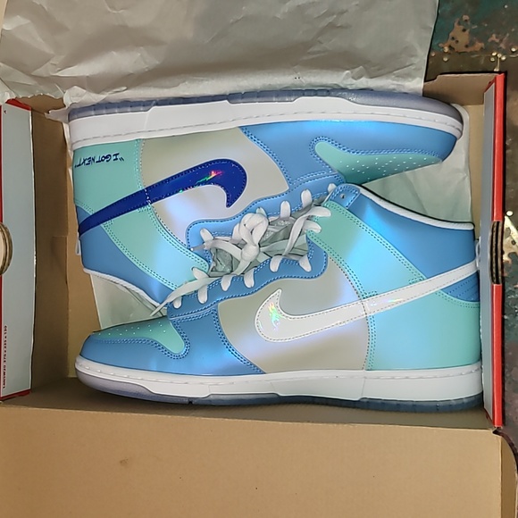 Nike Dunk Hi. I GOT NEXT. Brand New Never worn.  W/Matching Tee. Size 13 - Picture 4 of 16